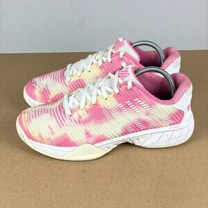 K-Swiss Hypercourt Express 2 Tennis Pickleball Shoes Womens 7 Pink White Lace Up